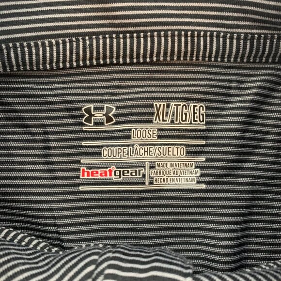 Northwestern Wildcats Black White Striped Under Armour Athletic Pullover Mens XL - Picture 3 of 4